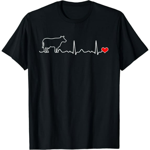I Love My Cow Valve EKG Heartbeat Heart Patient T-Shirt