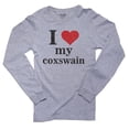 thumbnail image 1 of I Love My Coxswain - Rowing Crew Pride Men's Long Sleeve Grey T-Shirt, 1 of 2