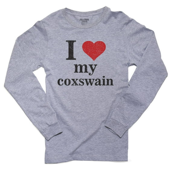 I Love My Coxswain - Rowing Crew Pride Men's Long Sleeve Grey T-Shirt