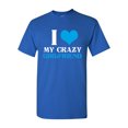 thumbnail image 1 of I Love My Crazy Girlfriend Couple Love Matching Funny DT Adult T-Shirt Tee, 1 of 2