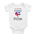 thumbnail image 1 of I Love My Cuban Mom Cute Baby Clothes For Boy Girl (White, 0-3 Months), 1 of 5