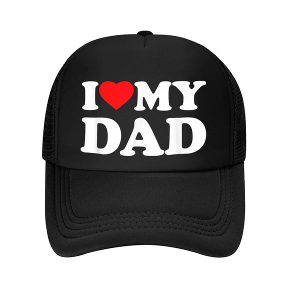 I Love My Dad Heart Boys Girls Baseball Cap