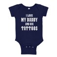 thumbnail image 1 of I Love My Daddy And His Tattoos Baby Bodysuit One Piece 18 mo Navy Blue, 1 of 3