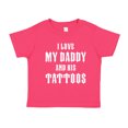 thumbnail image 1 of I Love My Daddy And His Tattoos Toddler T-Shirt 3T Cyber Pink, 1 of 3