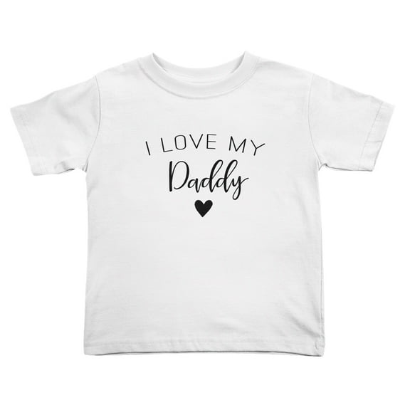 I Love My Daddy Cute Toddler Tshirts for Boys Girls (White, Youth M)