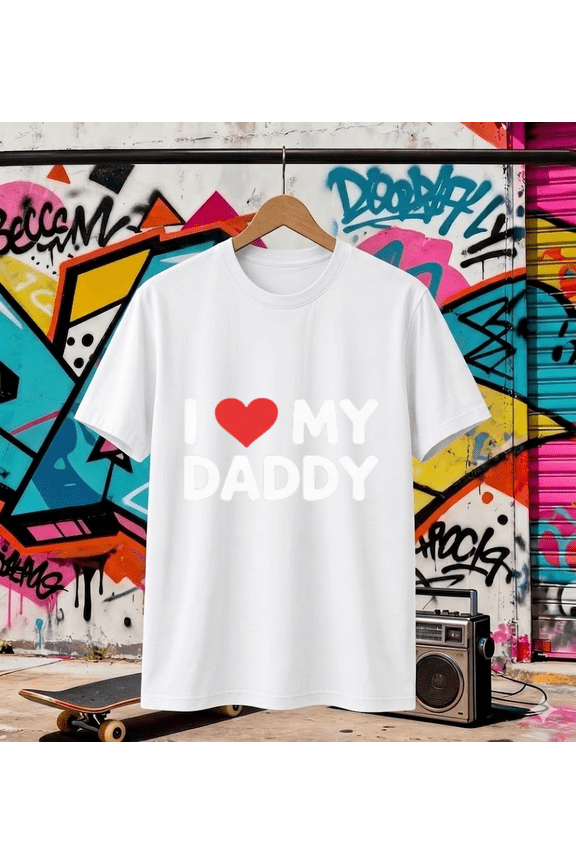 I Love My Daddy T-Shirt - Cute Heart Father Gift, for men & women, S-5XL