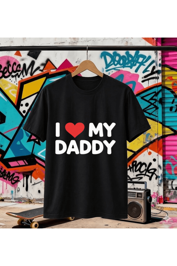 I Love My Daddy T-Shirt - Cute Heart Father Gift, for men & women, S-5XL
