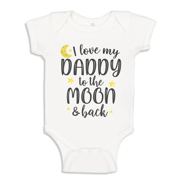 I Love My Daddy To The Moon And Back Baby Bodysuit One Piece 12 mo White