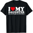 thumbnail image 1 of I Love My Daughter Yes She Bought Me This Funny Family Heart Unisex T-Shirt ,up to size 5XL, 1 of 2