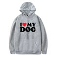 thumbnail image 1 of I Love My Dog Hoodies Merch For Men/Women Unisex Long Sleeve Winter Fashion Pullover Hooded Sweatshirt, 1 of 3