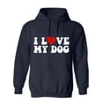 thumbnail image 1 of I Love My Dog Sarcastic Humor Novelty Funny Men's Hoodies, 1 of 2
