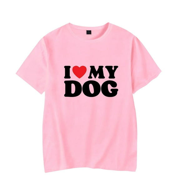 I Love My Dog T-Shirt Merch For Women/Men Unisex Summer Short Sleeve TShirt Fashion Hiphop Streetwear