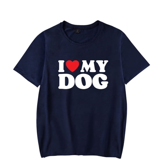 I Love My Dog T-Shirt Merch For Women/Men Unisex Summer Short Sleeve TShirt Fashion Hiphop Streetwear