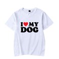 thumbnail image 1 of I Love My Dog T-Shirt Merch For Women/Men Unisex Summer Short Sleeve TShirt Fashion Hiphop Streetwear, 1 of 3