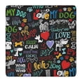 thumbnail image 1 of I Love My Dogs Art Square Fitted Tablecloth with Elastic Edge,Square Table Cover,Washable Elastic Table Cover for Home Kitchen Party Decor 36"x36", 1 of 6