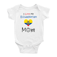 thumbnail image 1 of I Love My Ecuadorian Mom Baby Bodysuits Newborn Clothes (White, 0-3 Months), 1 of 5
