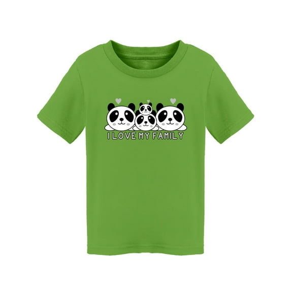 I Love My Family Panda T-Shirt Toddler -Image by Shutterstock, 2 Toddler