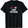thumbnail image 1 of I Love My Furry Boyfriend Furry Fandom Furries T-Shirt, 1 of 5