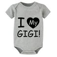 thumbnail image 1 of I Love My GIGI Bodysuit for Baby Short Sleeve Plain Baby Romper White Baby Girl Take Home Outfit, 1 of 2