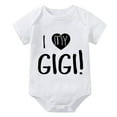 thumbnail image 1 of I Love My GIGI Romper Girl Short Sleeve Gender Neutral Baby Outfits White Baby Romper 3-6 Months Boy, 1 of 2