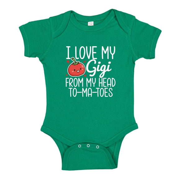 I Love My Gigi From My Head To My Toes Baby Bodysuit One Piece 24 mo Kelly Green