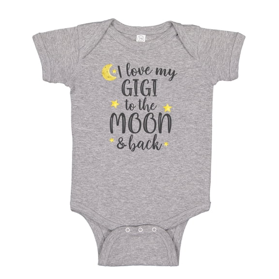 I Love My Gigi To The Moon And Back Baby Bodysuit One Piece 6 mo Athletic Heather