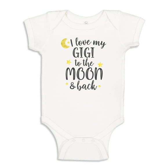I Love My Gigi To The Moon And Back Baby Bodysuit One Piece NB White