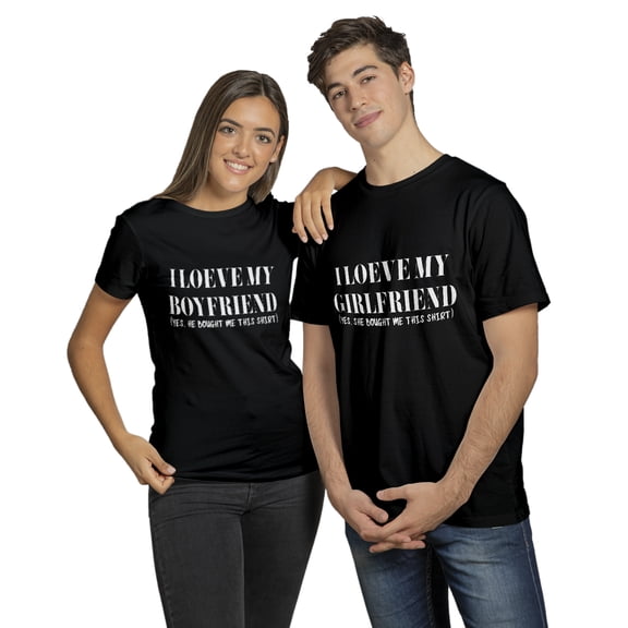 I Love My Girlfriend T-shirt – Funny His and Hers Graphic Tee – Valentine Gift for Couples