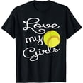 thumbnail image 1 of I Love My Girls Mom Softball Shirt Art - Cute Softball Mom T-Shirt, 1 of 2