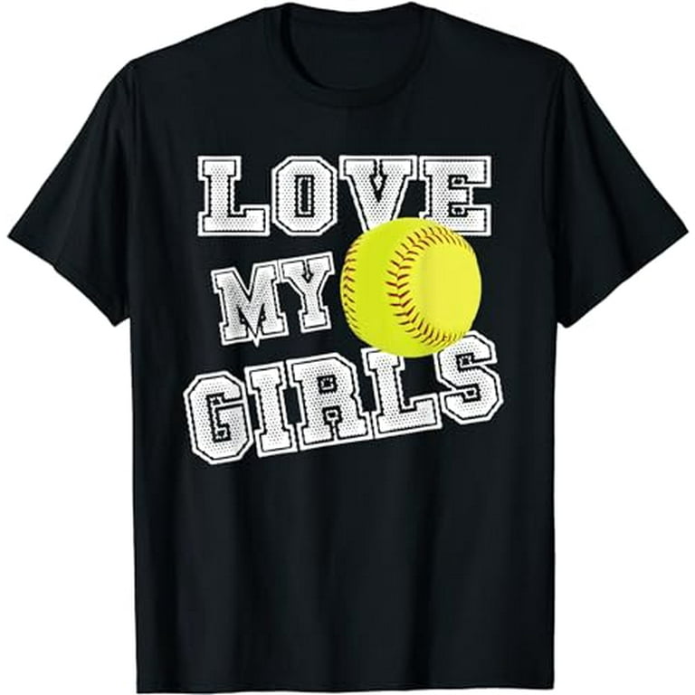 Cute Softball Mom Shirts-I Love My Girls Mom Softball Shirt Cute Softball Mom Shirts-I Love My Girls Mom Softball Shirt