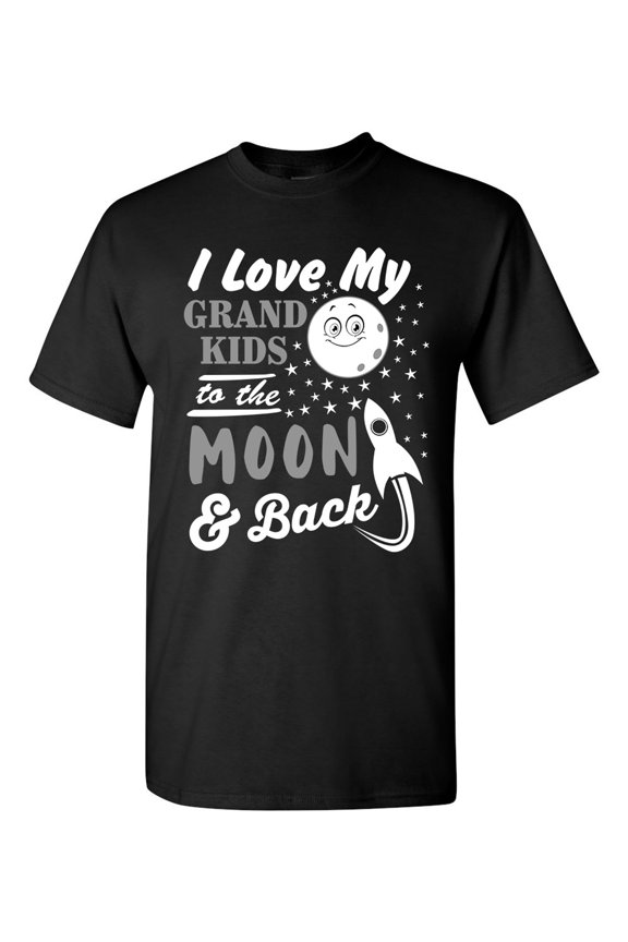 I Love My Grand Kids To The Moon And Back Funny Humor DT Adult T-Shirt Tee