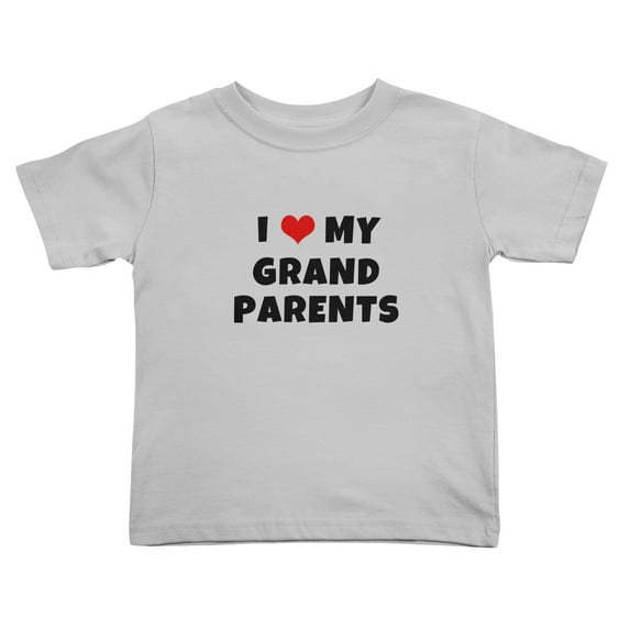 I Love My Grand Parents Cute Toddler Tshirts for Boys Girls (Gray, Youth XL)