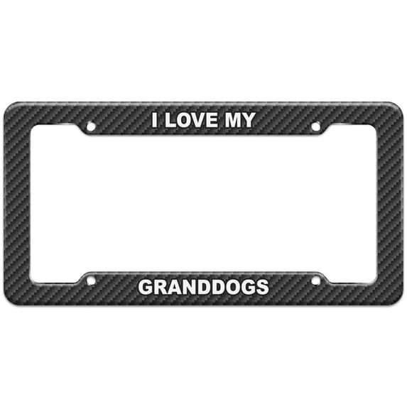 I Love My - Granddogs - Plastic License Plate Frame