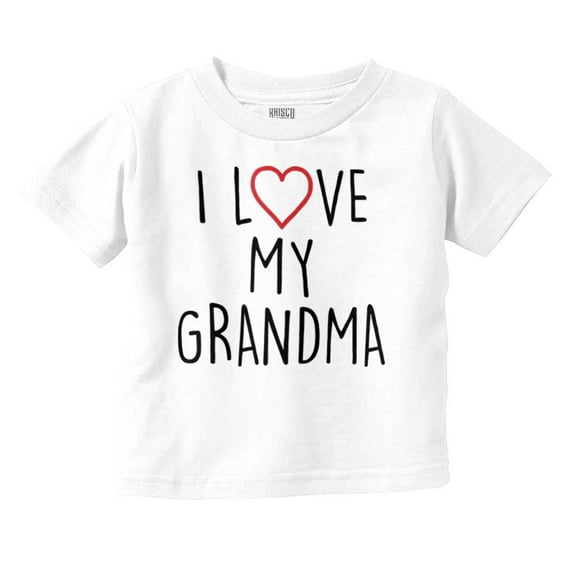 I Love My Grandma Cute Grandchild Toddler Boy Girl T Shirt Infant Toddler Brisco Brands 18M