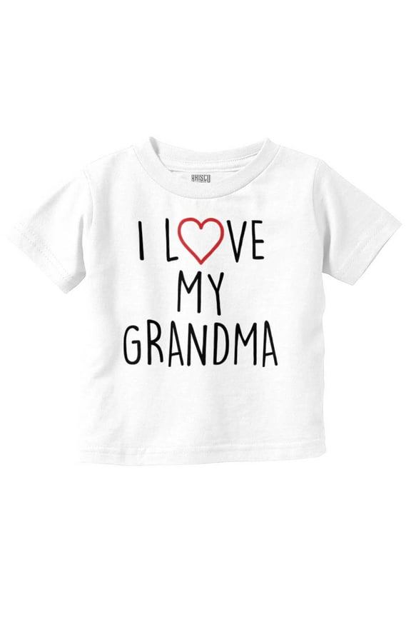 I Love My Grandma Cute Grandchild Toddler Boy Girl T Shirt Infant Toddler Brisco Brands 5T