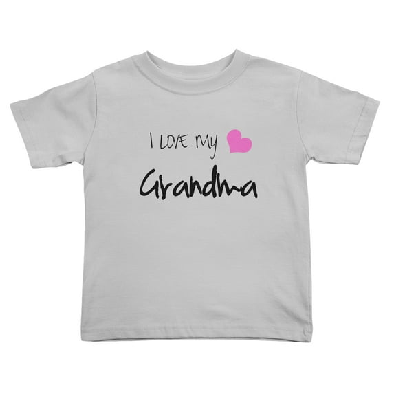 I Love My Grandma Cute Toddler T Shirts for Boys Girls (Gray, 4T)