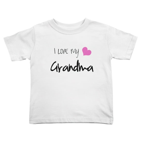I Love My Grandma Cute Toddler T Shirts for Boys Girls (White, Youth M)