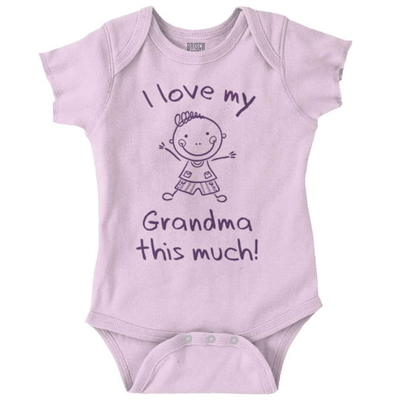 I Love My Grandma This Much Cute Romper Boys or Girls Infant Baby Brisco Brands 24M