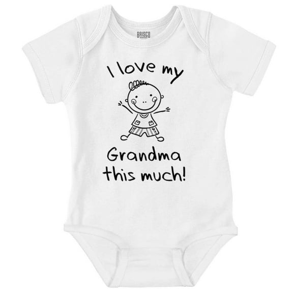 I Love My Grandma This Much Cute Romper Boys or Girls Infant Baby Brisco Brands 24M