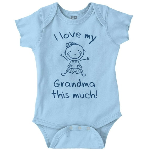 I Love My Grandma This Much Cute Romper Boys or Girls Infant Baby Brisco Brands 24M