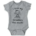 thumbnail image 1 of I Love My Grandma This Much Cute Romper Boys or Girls Infant Baby Brisco Brands 6M, 1 of 6