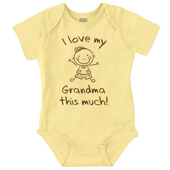 I Love My Grandma This Much Cute Romper Boys or Girls Infant Baby Brisco Brands NB