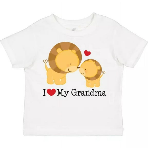 I Love My Grandma Toddler T-Shirt Grandmother Heart Cute Gift From Kid TODDLER SHORT SLEEVE TEE BELLA CANVAS 3001T