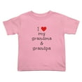 thumbnail image 1 of I Love My Grandma and Grandpa Cute Toddler Tshirts for Boys Girls (Pink, Youth XL), 1 of 5