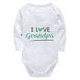 thumbnail image 1 of I Love My Grandpa Baby Newborn Clothes Girl Long Sleeve Cotton Romper Baby Boy White 6 Month Onesie, 1 of 2