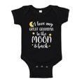 thumbnail image 1 of I Love My Great Grandma To The Moon And Back Baby Bodysuit One Piece NB Black, 1 of 3