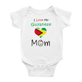 thumbnail image 1 of I Love My Guyanese Mom Cute Baby Bodysuit (White, 3-6 Months), 1 of 5
