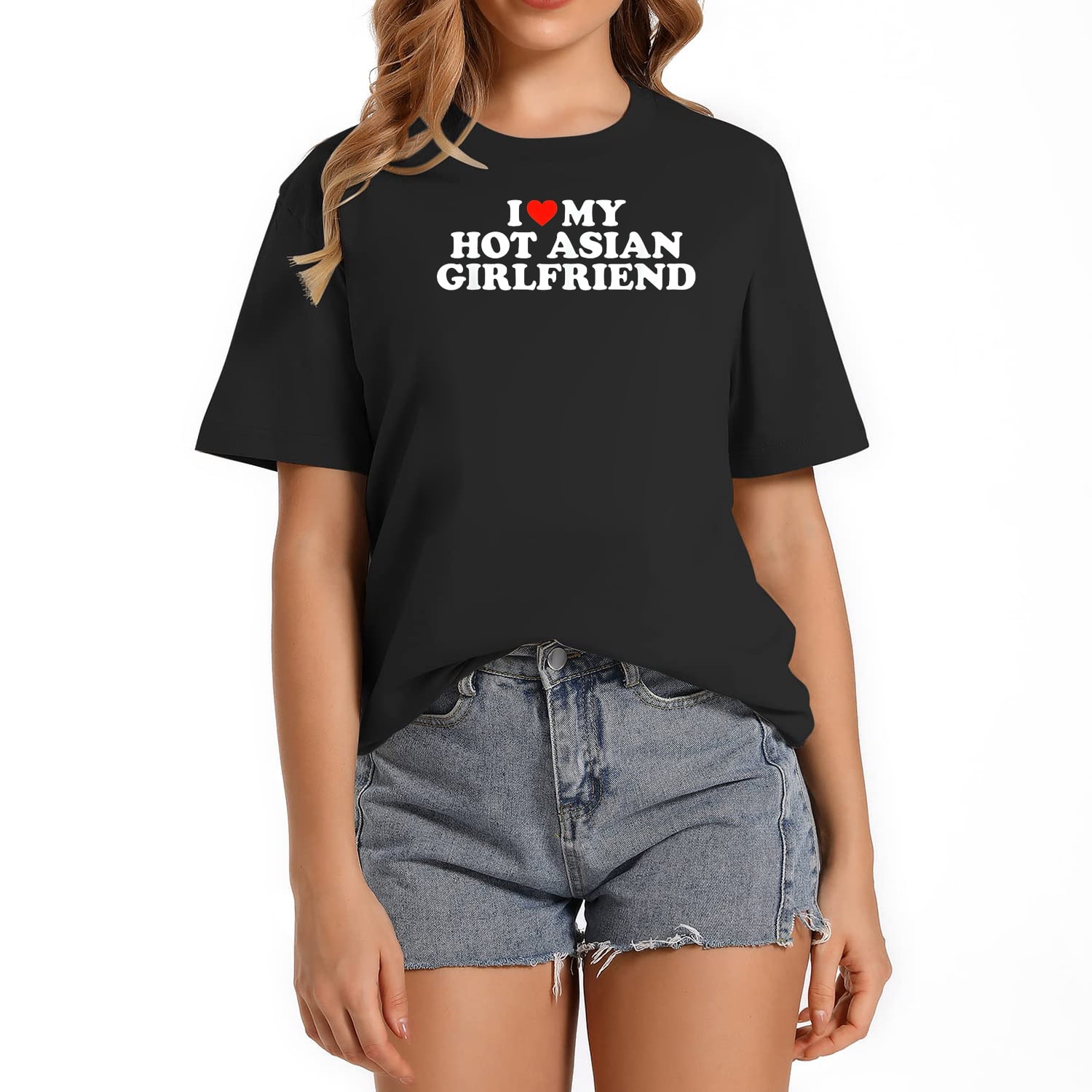 I Love My Hot Girlfriend I Love My Hot Asian Girlfriend T-Shirt -  Walmart.com