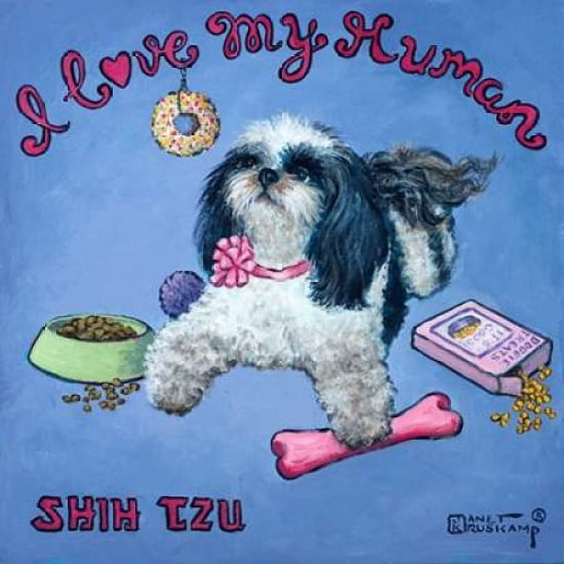 I Love My Human Canvas Art - Janet Kruskamp (24 x 24)