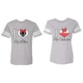thumbnail image 1 of I Love My Husband Wife Matching Couple Cotton Jerseys (Men Heather / Women Heather) (Men S / Women L), 1 of 3